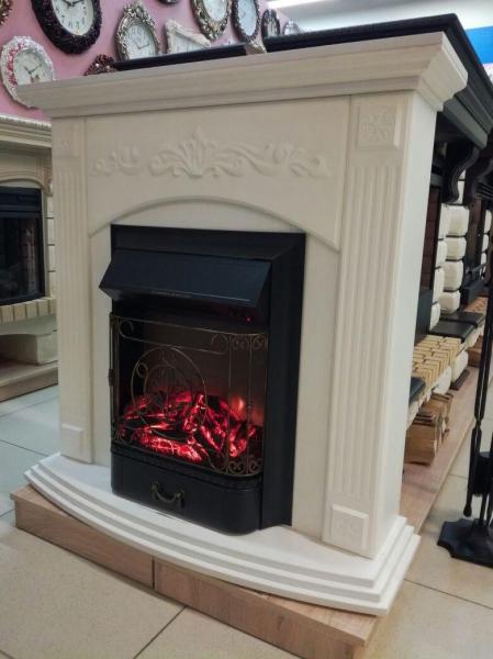 Электрокамин Неаполь белый